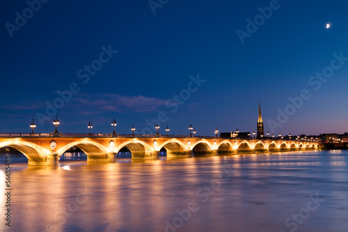 Obraz na płótnie Pont de pierre, Bordeaux w salonie