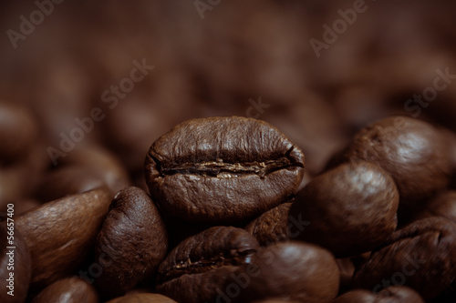 Coffee on grunge wooden background 