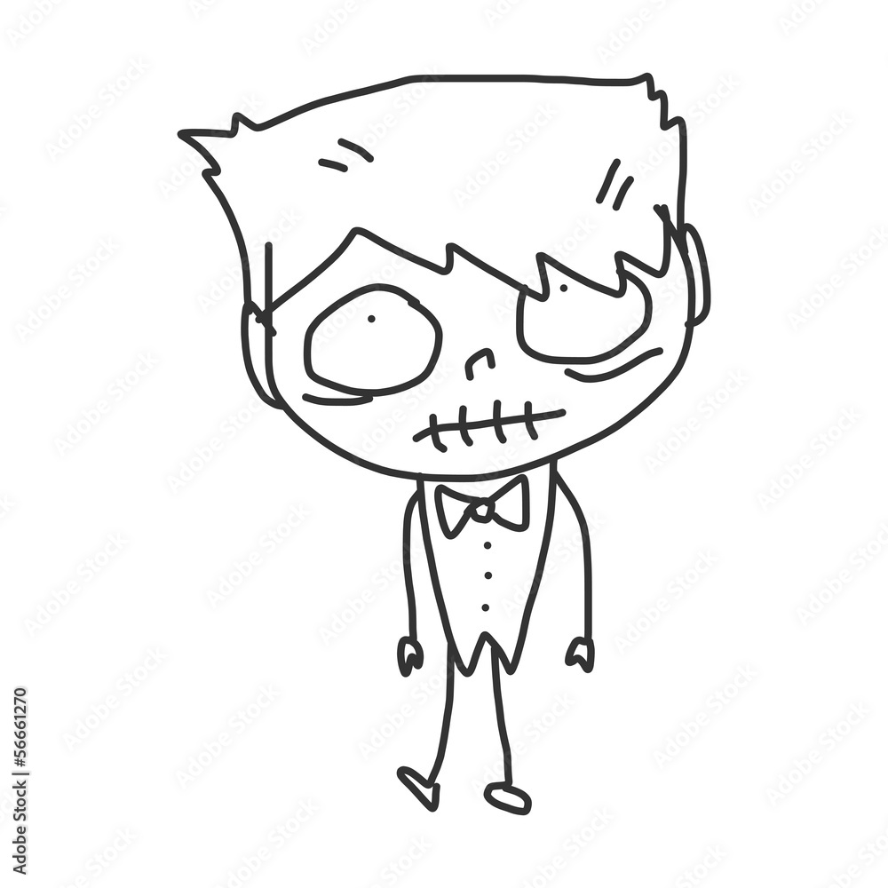 Fototapeta premium hand drawing cartoon halloween