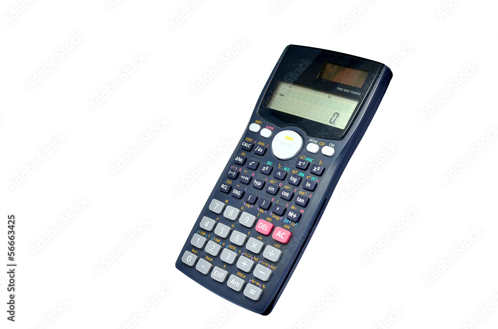 Silver calculator. Isolated white background. Silver calculator. Isolated white background.