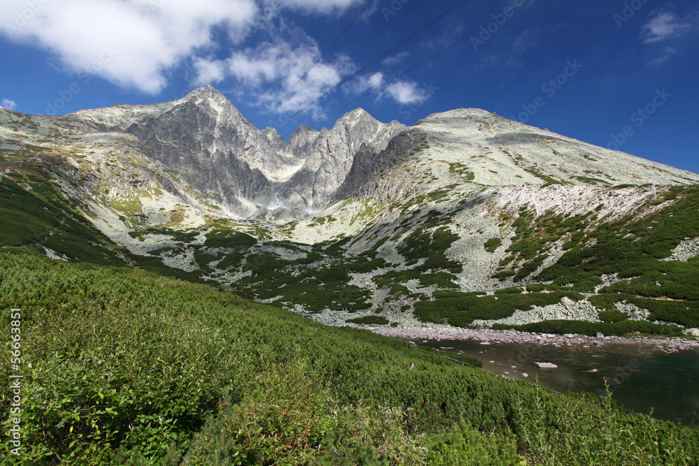 Obraz premium Skalnate pleso - tarn in High Tatras mountains, Slovakia