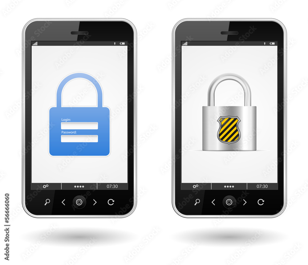 smartphone padlock icon security concept smartphone padlock icon security concept