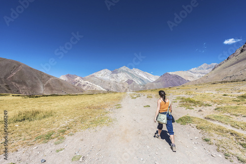 Aconcagua  in the Andes mountains in Mendoza  Argentina.