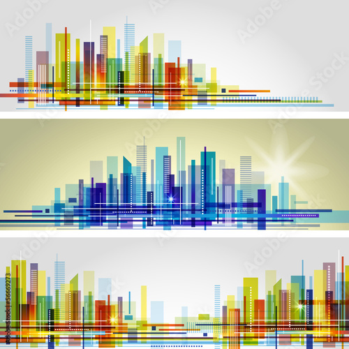 Abstract city skyline