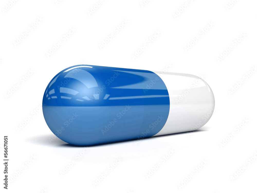 Medical pill. Over white background. Concept 3D illustration. Medical pill. Over white background. Concept 3D illustration.