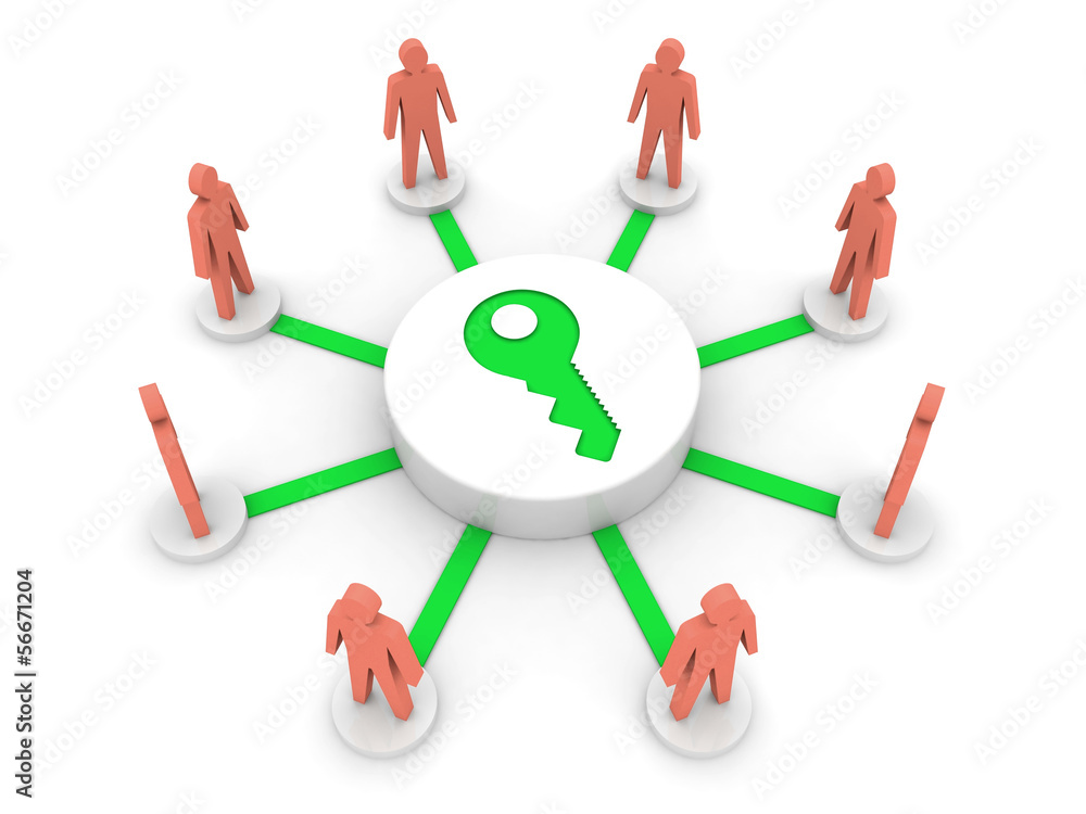 Team access. Administrators. Concept 3D illustration. Team access. Administrators. Concept 3D illustration.
