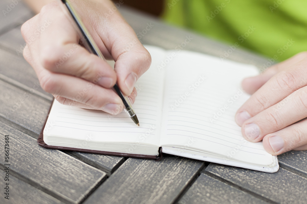 Person taking notes Person taking notes