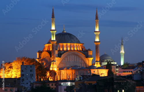 Majestic Mosque  in the vibrant city of Istanbu