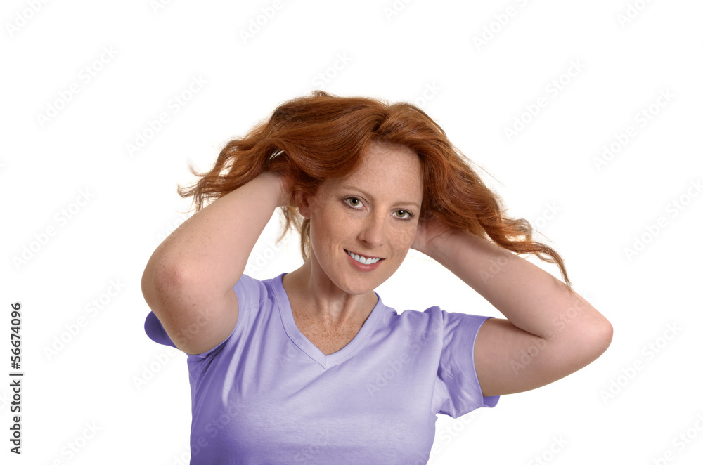 Hübsche rothaarige Frau Portrait Hübsche rothaarige Frau Portrait