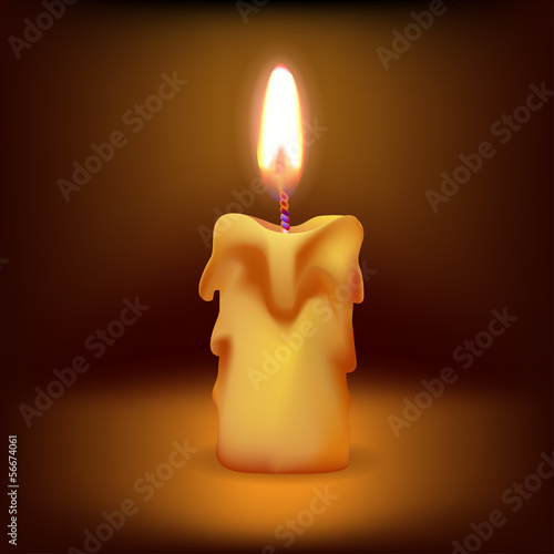 Candle with fire