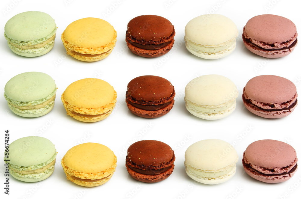 colorful tasty macaron isolated on white background colorful tasty macaron isolated on white background