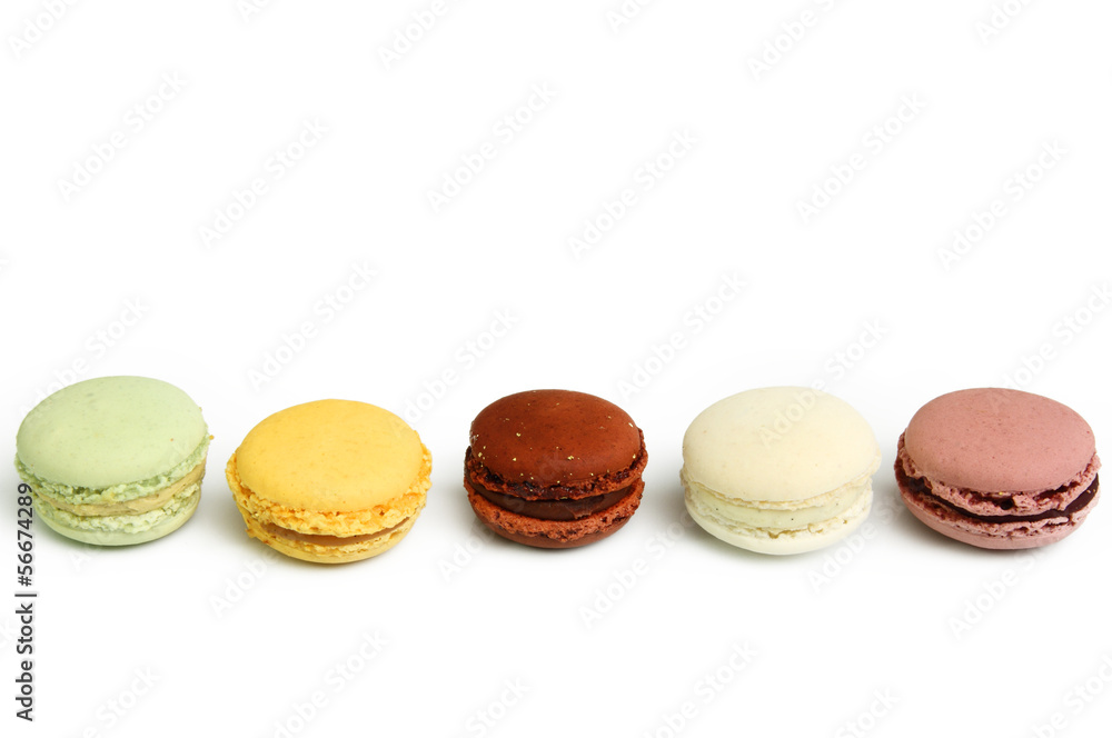 colorful tasty macaron isolated on white background colorful tasty macaron isolated on white background