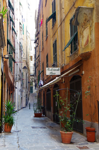 イタリア、ジェノヴァの旧市街