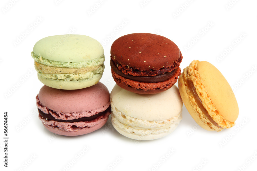 colorful tasty macaron isolated on white background colorful tasty macaron isolated on white background