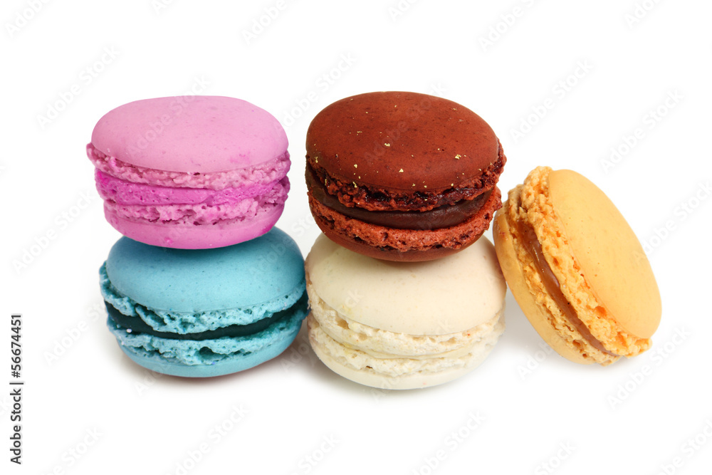 colorful tasty macaron isolated on white background colorful tasty macaron isolated on white background