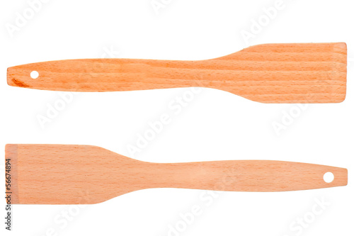 two kitchen blades are made of natural wood
