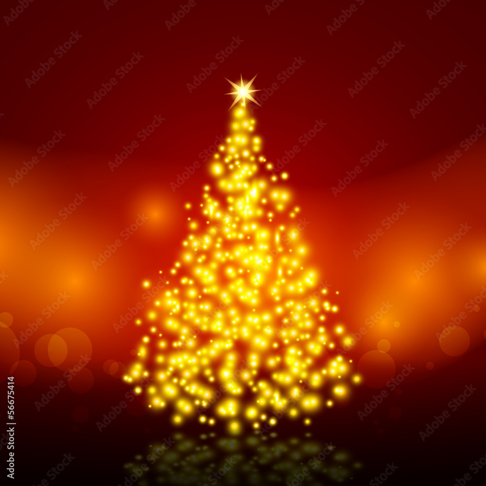 Vector Illustration of an Abstract Christmas Tree Vector Illustration of an Abstract Christmas Tree