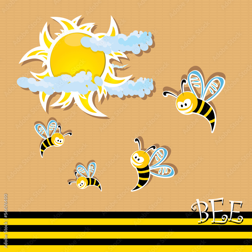 Fototapeta premium vector bee icon. vector illustration.