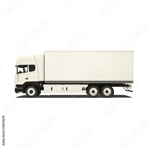 White Truck Isolated