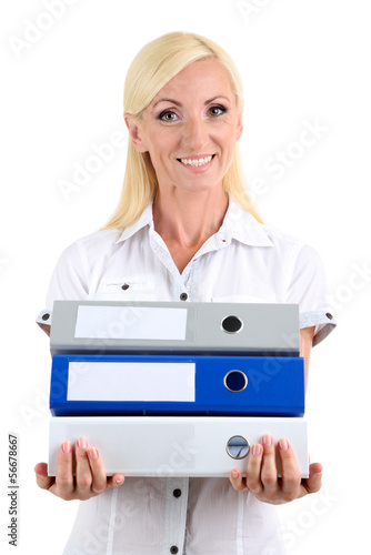 Business woman with documen...