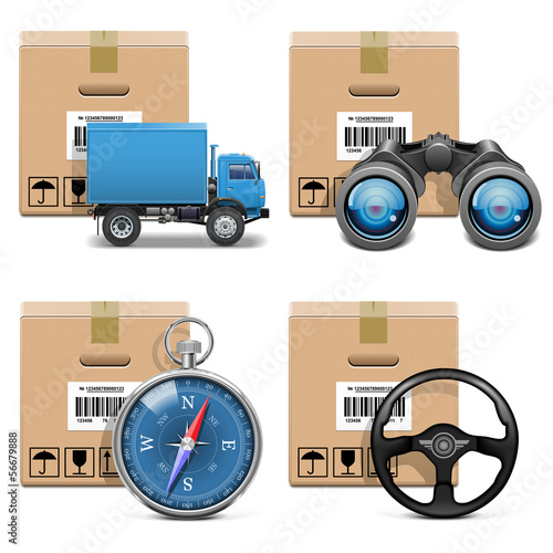 Vector Shipment Icons Set 11