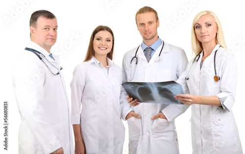 Medical workers isolated on...