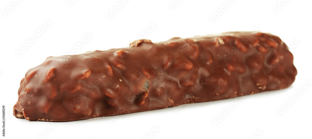 Delicious chocolate bar isolated on white Delicious chocolate bar isolated on white