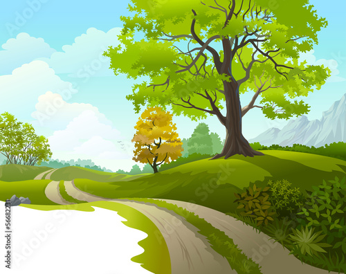 Scenic ride  around beautiful  countryside