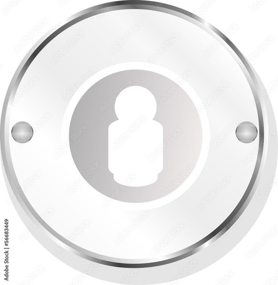 Glossy Metallic Style Person icon Glossy Metallic Style Person icon