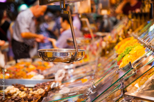 Photography Fruits market, in La Boqueria,Barcelona famous marketplace