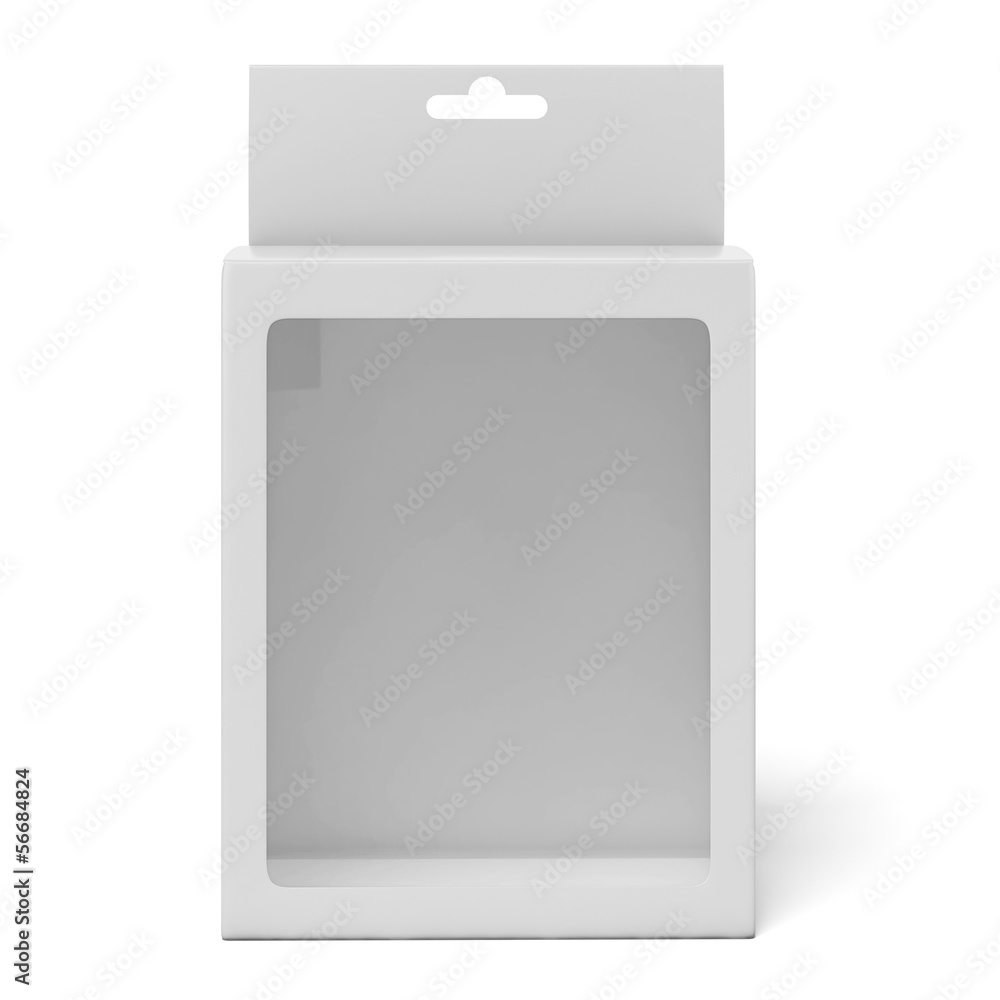 Cardboard box with a transparent plastic window Cardboard box with a transparent plastic window
