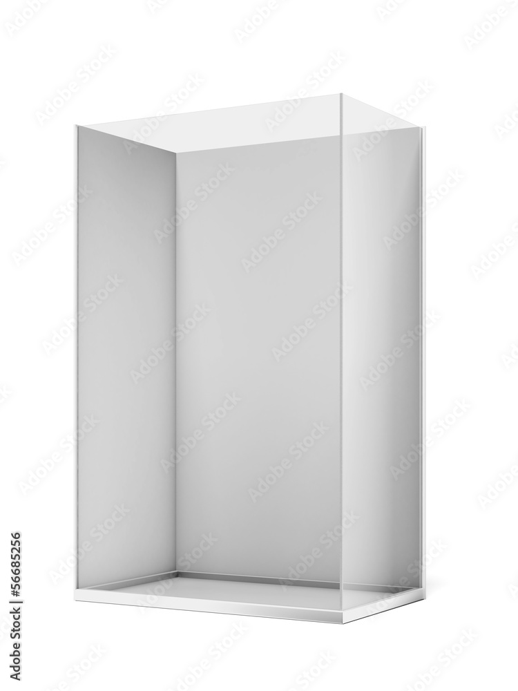 Naklejka premium Trade exhibition stand with glass