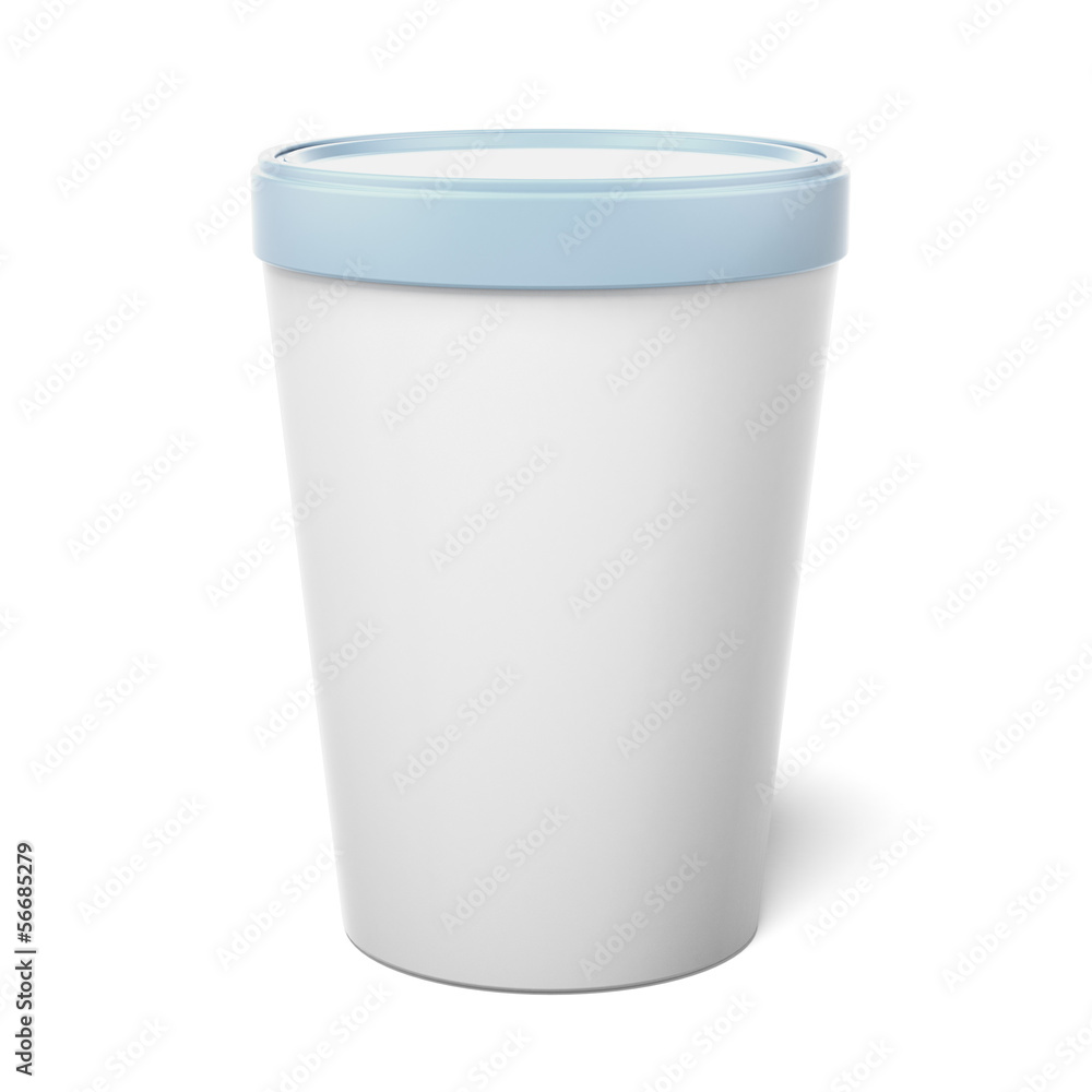 White Plastic Tub Bucket Container White Plastic Tub Bucket Container