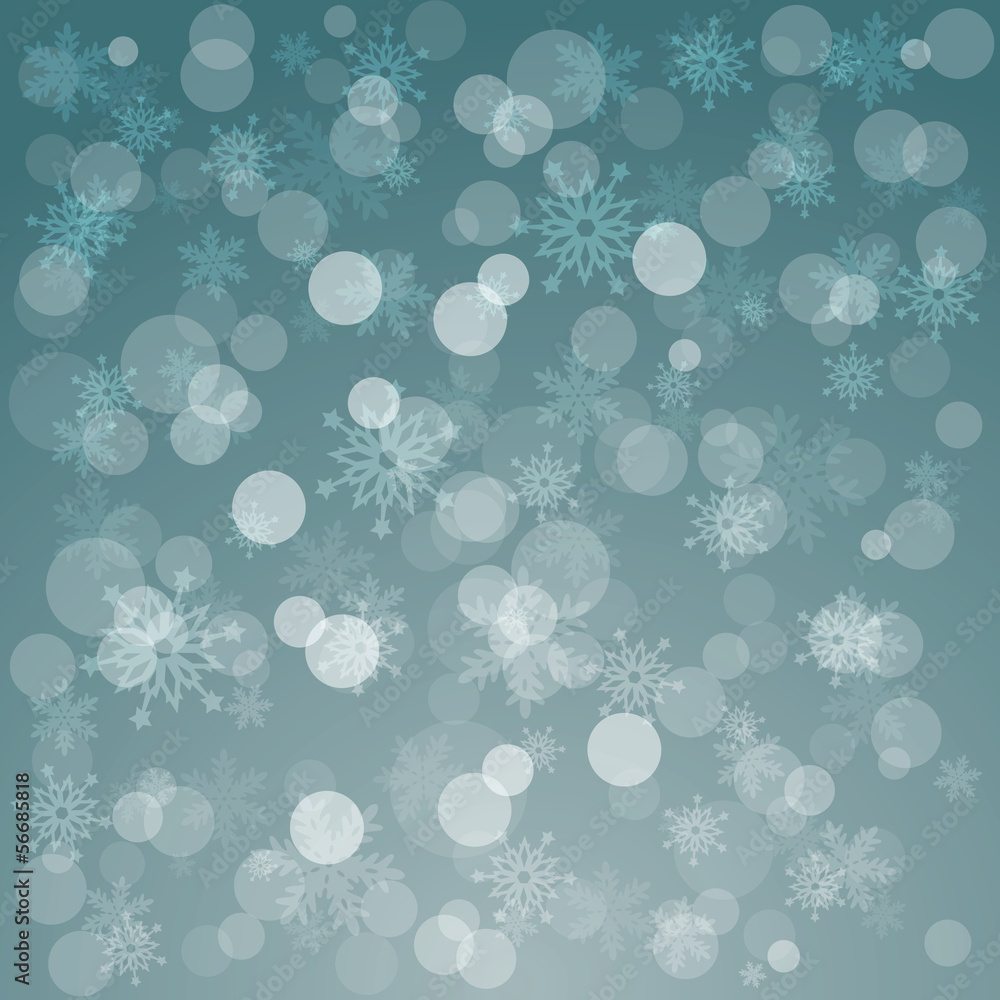 Glowing shiny christmas background with snowflakes.