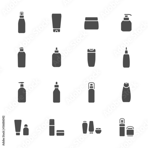 cosmetics icons set