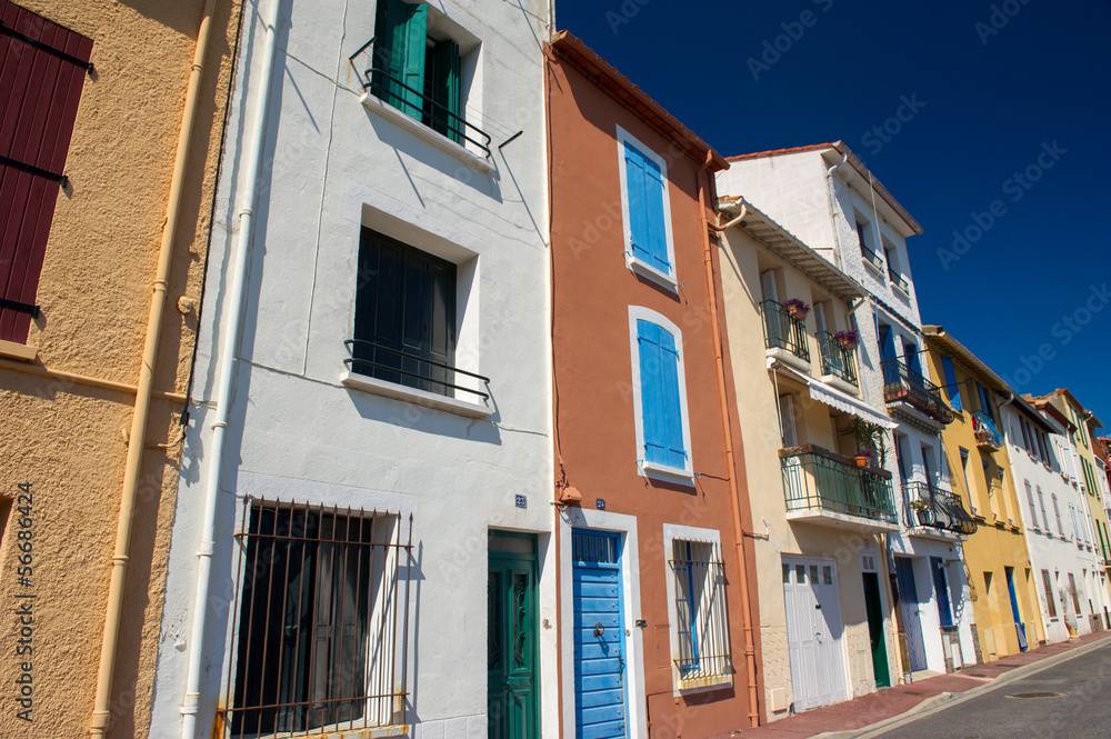Houses on quay in Port Vendres