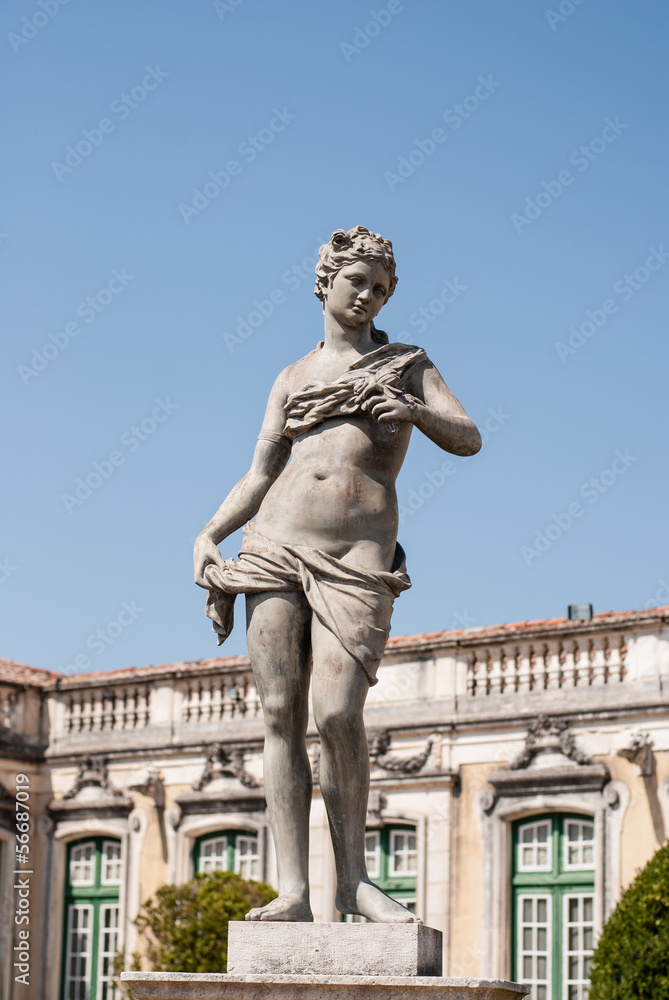 Antique statue in park of Queluz