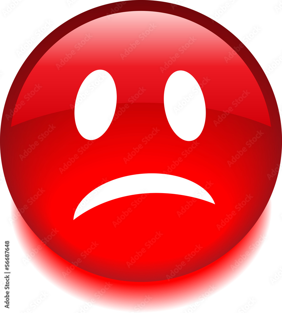 Fototapeta premium Грустный смайл, иконка