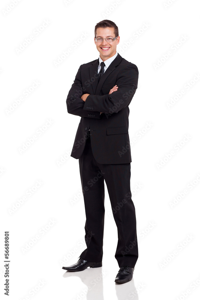 business man in a suit with arms folded business man in a suit with arms folded