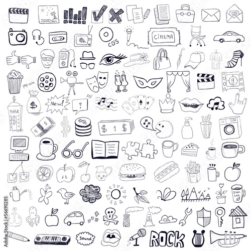 Set of hand drawn symbols