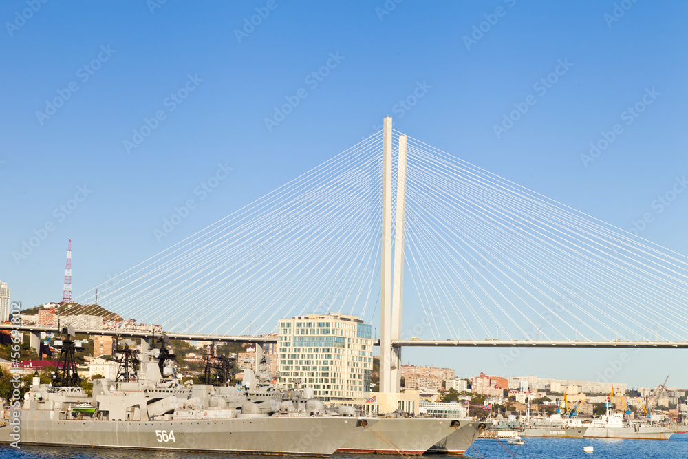 Fototapeta premium Big suspension bridge