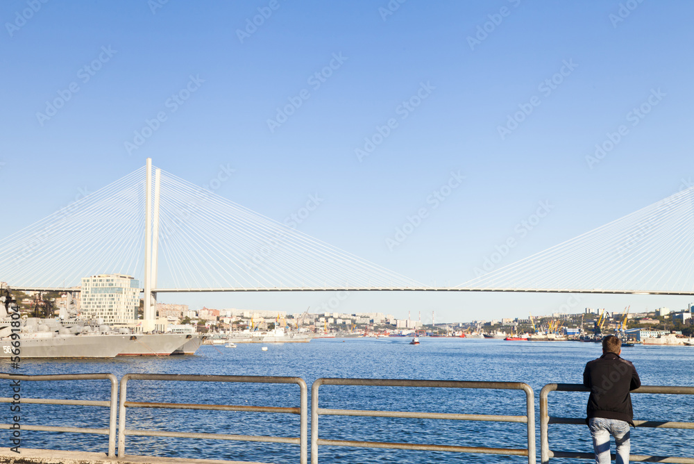 Obraz premium Big suspension bridge