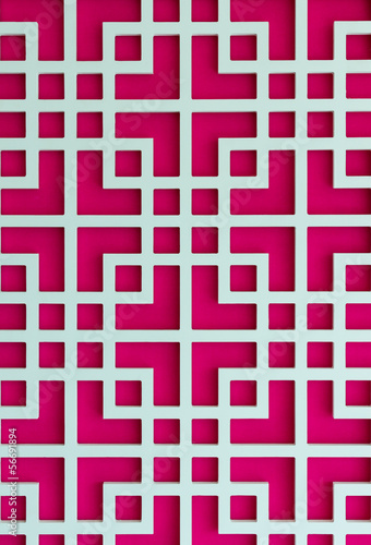 Chinese pattern on pink background