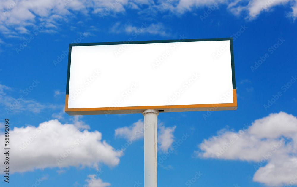 Blank billboard for advertisement Blank billboard for advertisement