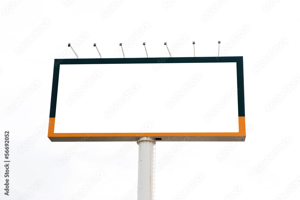Obraz premium Blank billboard for advertisement on white background