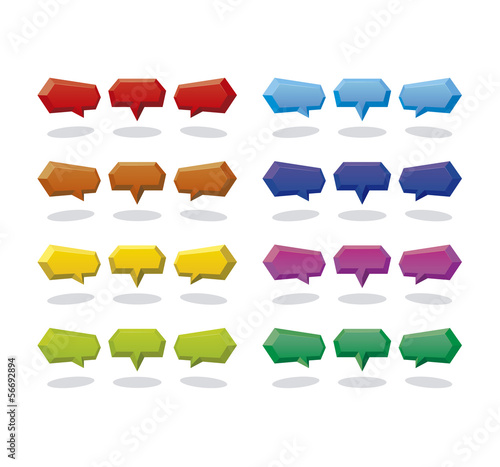 6角形の立体吹き出し