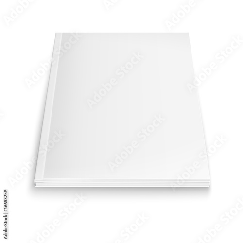 Blank magazine template with soft shadows.