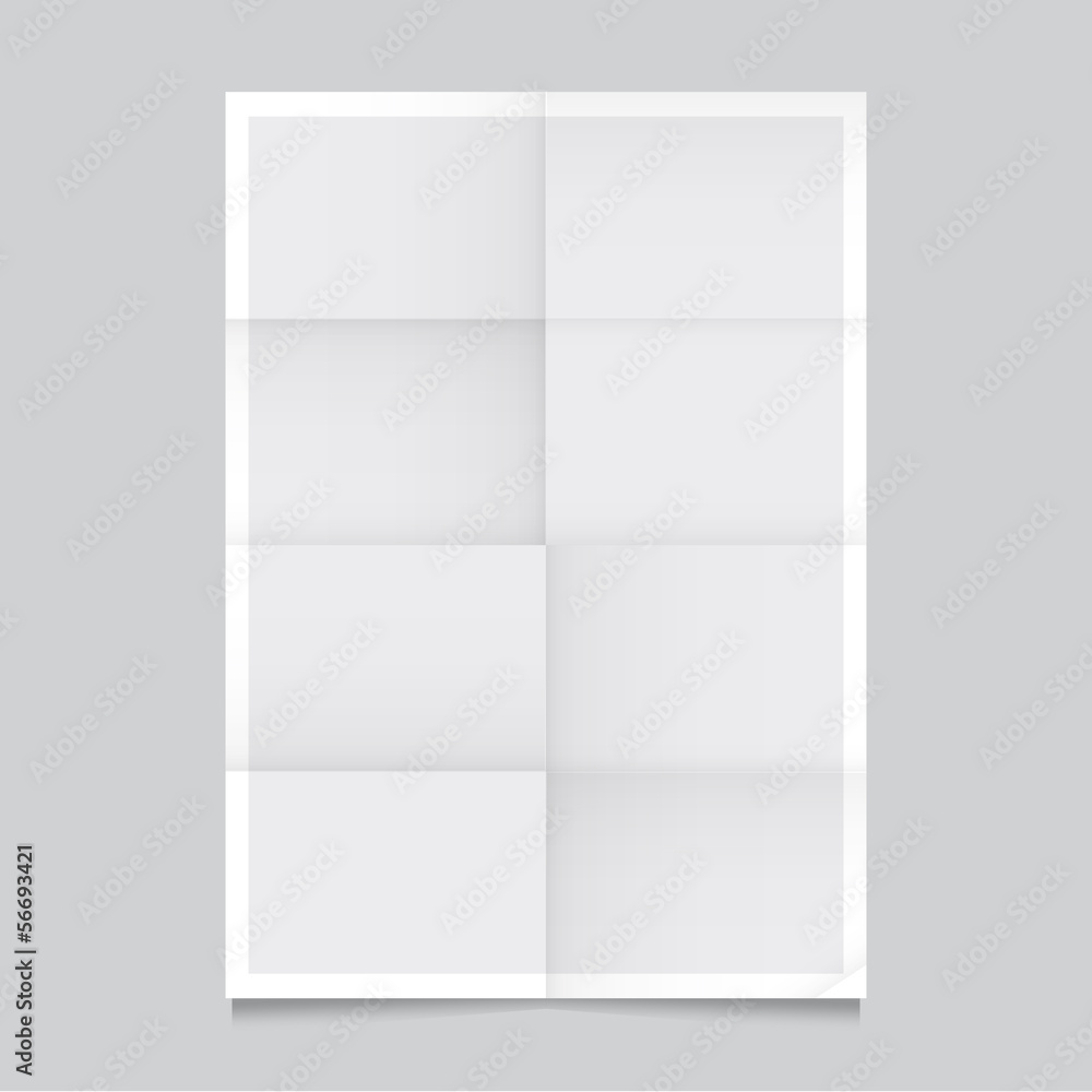 Poster template folded vector design