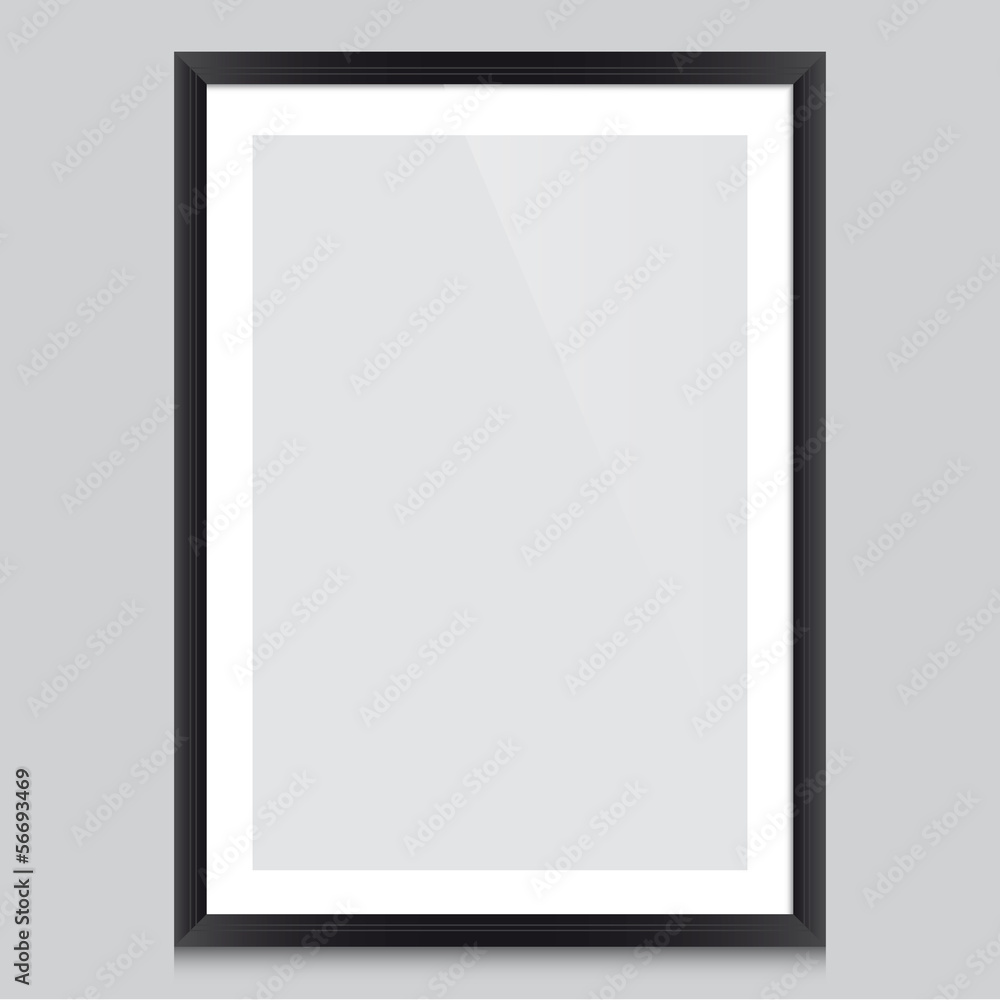 Poster template with black frame vector design Poster template with black frame vector design