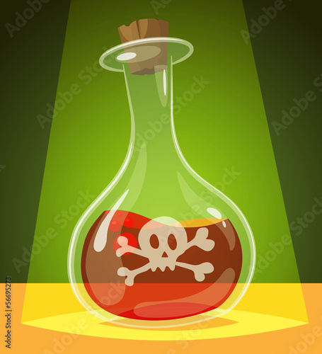 Poisonous potion. Vector illustration.